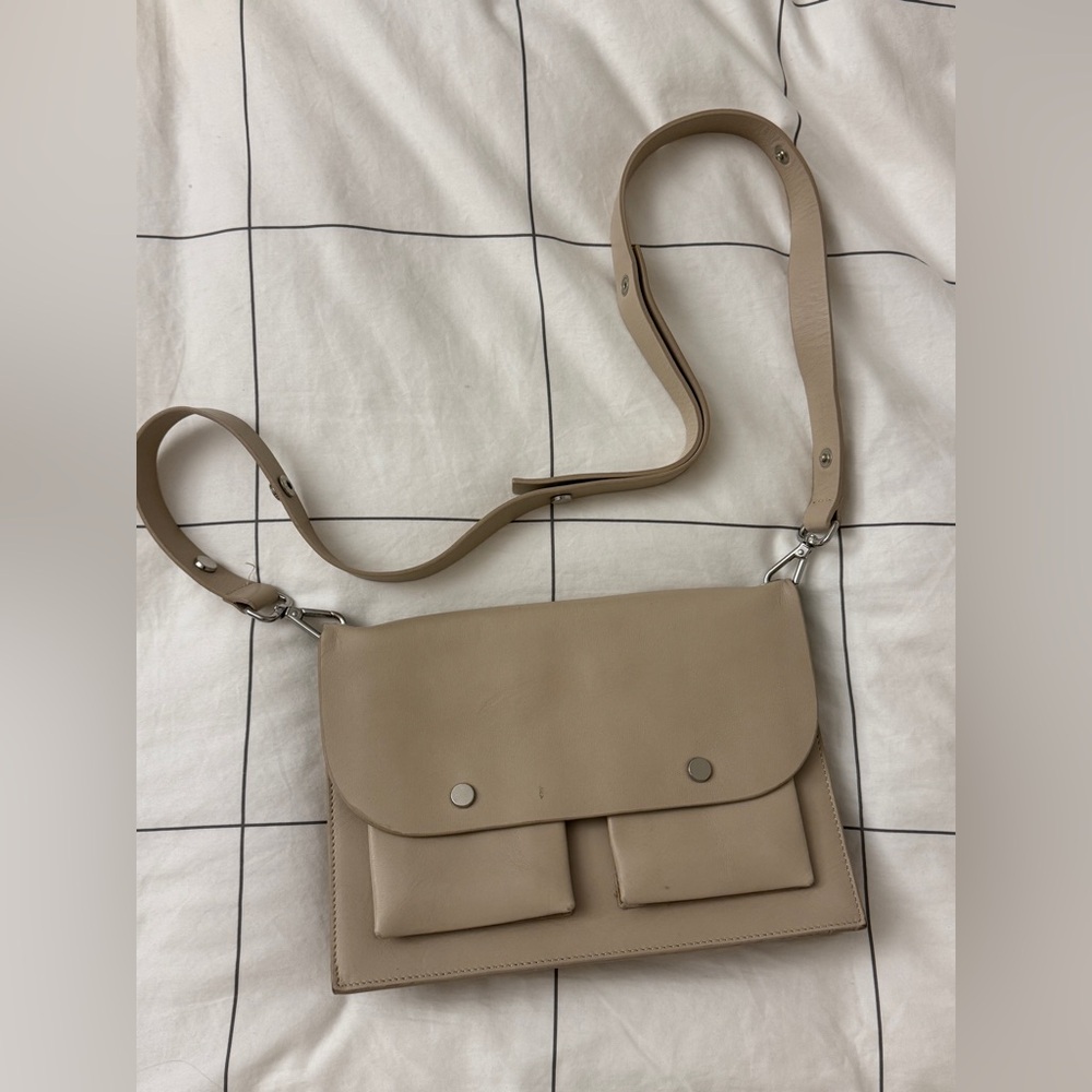 COS Beige Crossbody Bag with Adjustable Strap